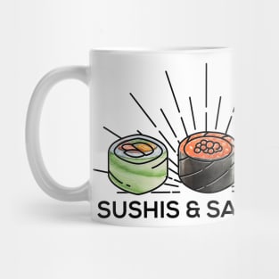 Letterkenny minimalist sushis and sashimis - black Mug